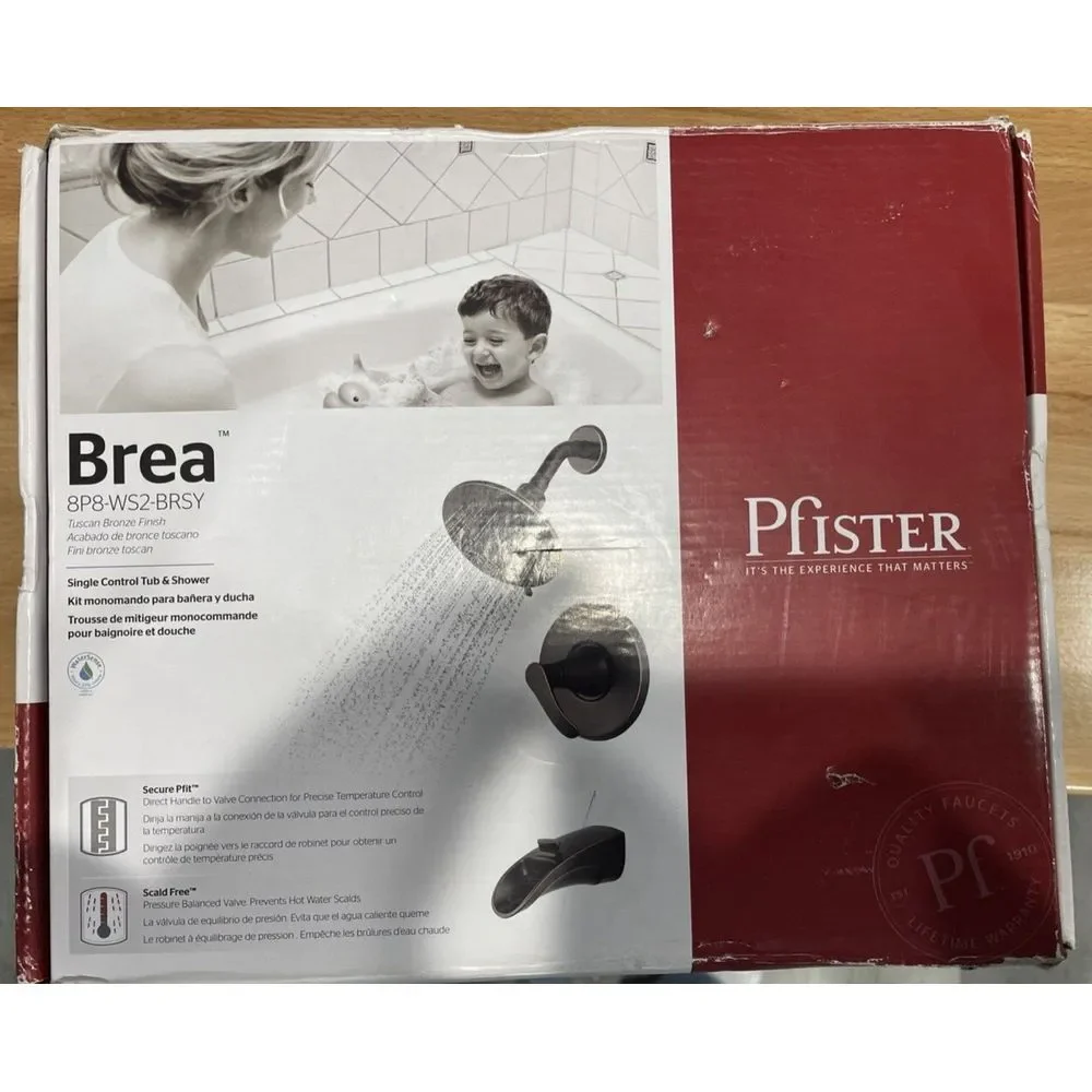 Pfister 8P8-WS2-LRSB Ladera 1-Handle 3-Spray Tub and Shower Faucet - Matte Black